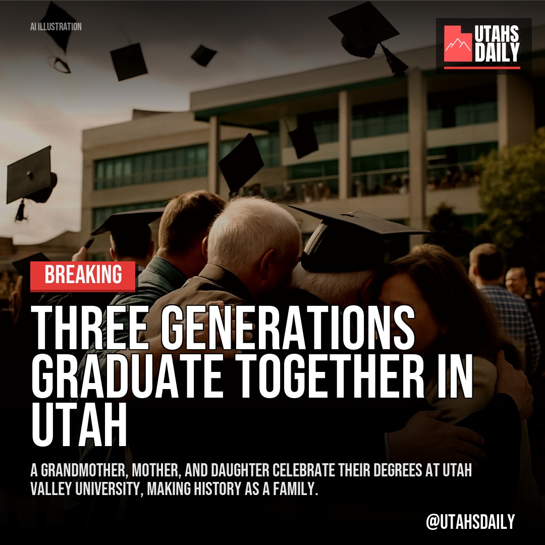 Grandmother, mother and daughter join Utah Valley University graduation class of 2026