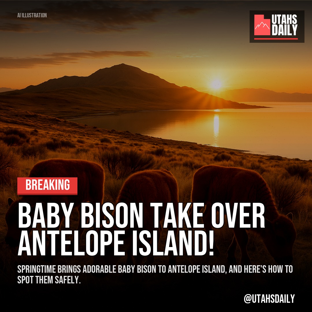Who let the 'red dogs' out? Baby bison are taking over Antelope Island, here's how to safely spot them