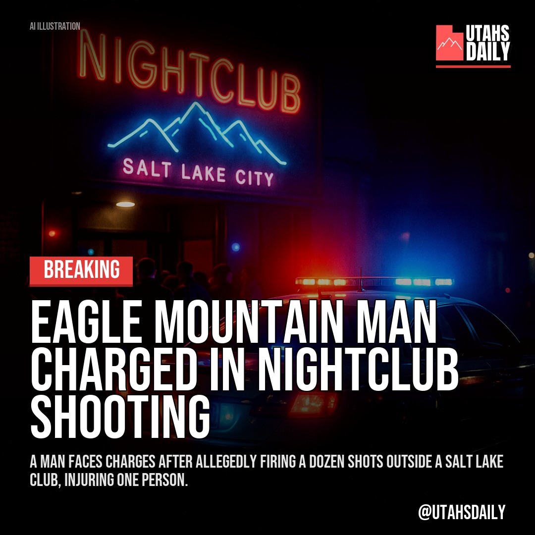 Eagle Mountain man charged in shooting outside Salt Lake nightclub