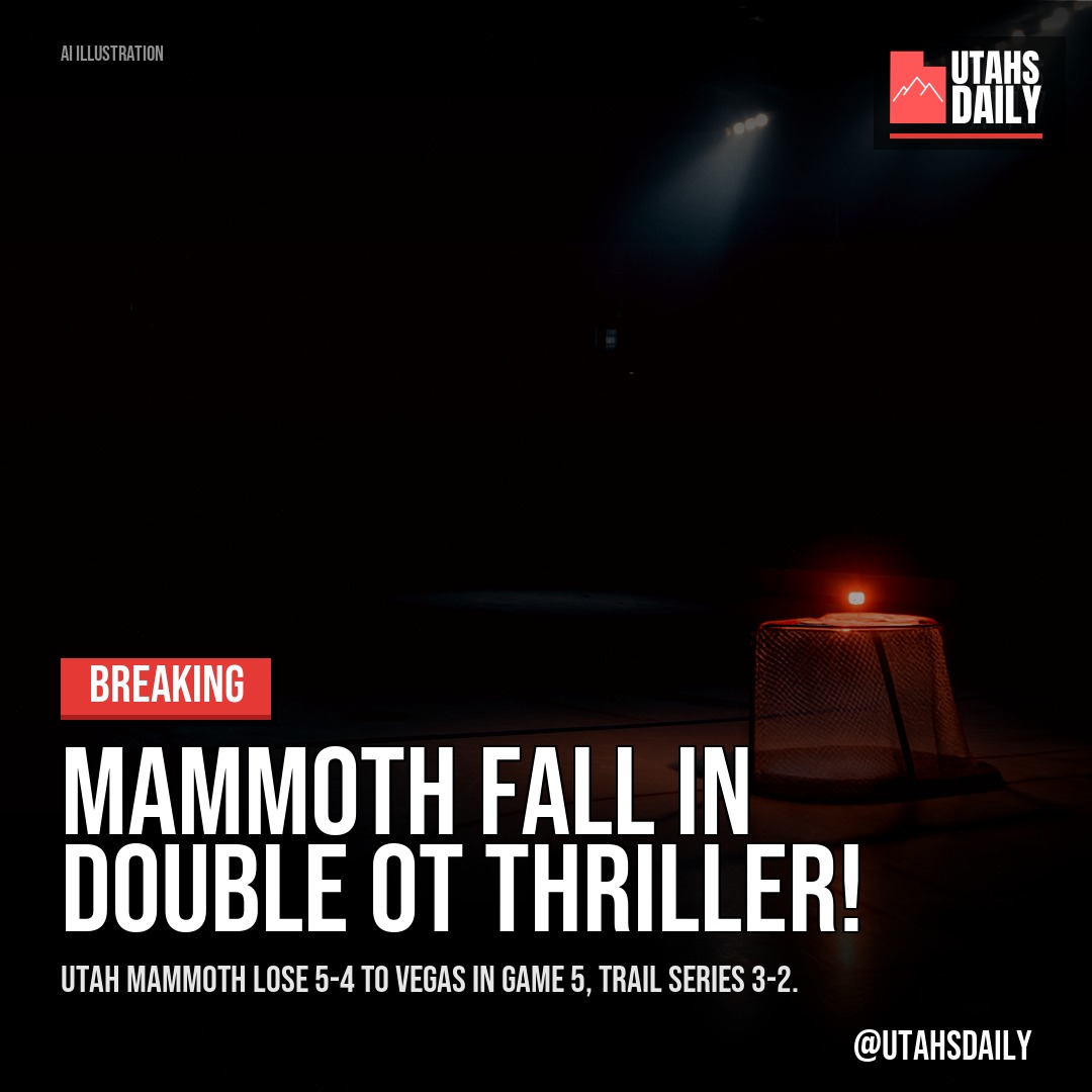 Utah Mammoth fall to Vegas in Game 5 double overtime thriller, trail series 3-2
